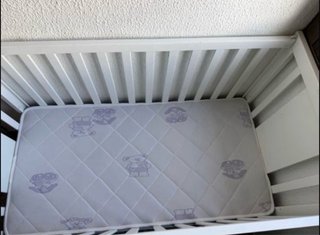Cuna de bebé blanca 60x120 colchón regalo