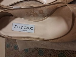 Zapatos Jimmy Choo Talla 38 Encaje Beige
