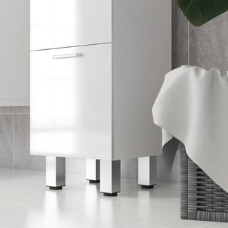 Mobiletto Bagno in Truciolato con 4 Cassetti e Bas