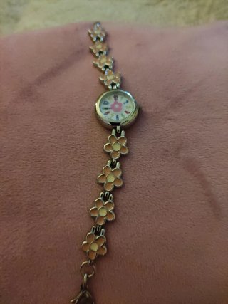 Reloj infantil flores