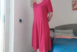 Abito Deerberg rosso taglia M gonna svasata