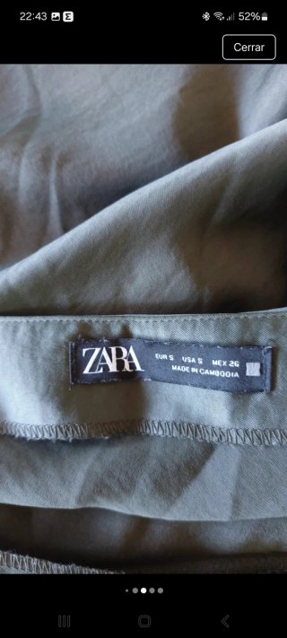 Vestito lungo Zara verde oliva