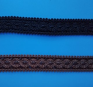 Pasamanería negra y marrón