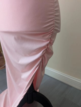 Vestido rosa asimétrico talla S