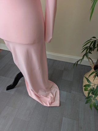 Vestido rosa asimétrico talla S