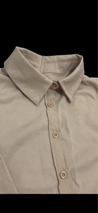 Camisa larga beige Shein