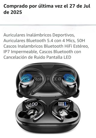 Auriculares Bluetooth 5.4 Deportivos IP7