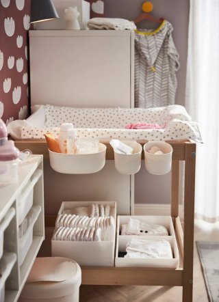 Cambiador BONKY + 3 cestos IKEA ÖNSKLIG