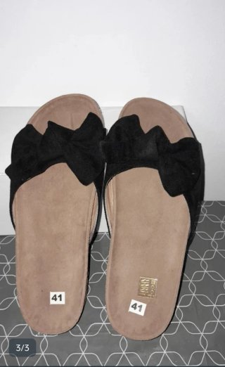 Sandalias planas negras talla 40