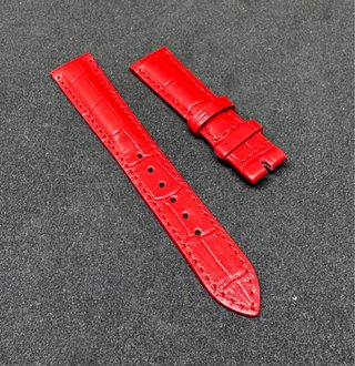 Correa de piel roja 18 mm para reloj