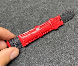 Correa de piel roja 18 mm para reloj