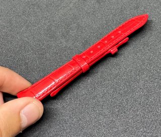 Correa de piel roja 18 mm para reloj