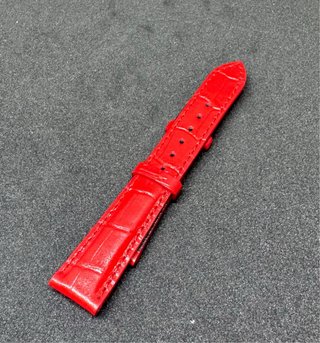 Correa de piel roja 18 mm para reloj
