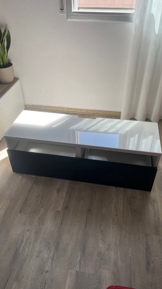 Mueble TV IKEA con cristal | 2 cajones | Perfecto