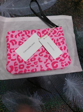 Pochette Saint Barth donna polso leopardata