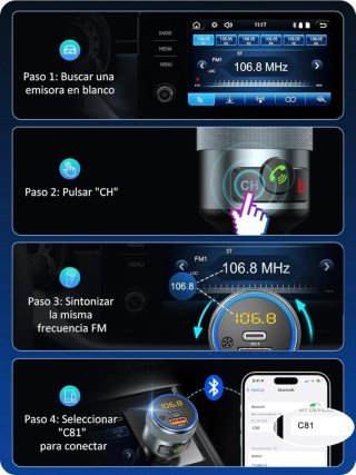 Cargador Coche Lencent USB PD QC3.0