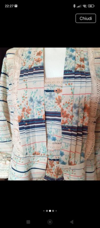 Camicia da notte e vestaglia in seta