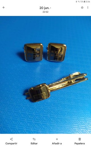 Conjunto gemelos y alfiler corbata
