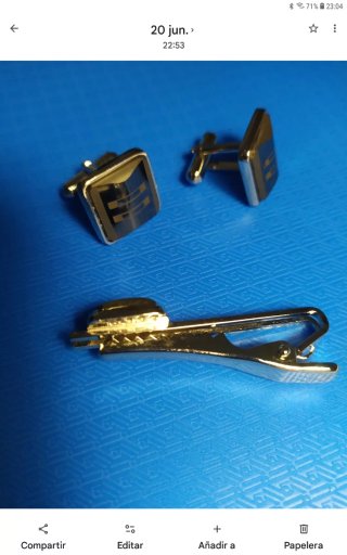 Conjunto gemelos y alfiler corbata