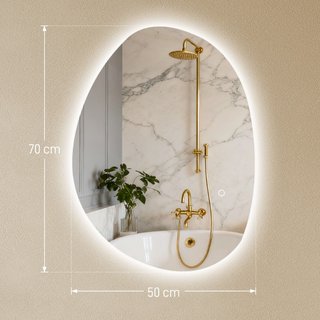 Specchio da Bagno Illuminato a LED con Colore e Te