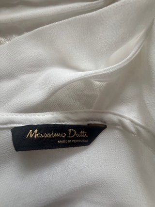 Massimo Dutti Camiseta Blanca Tirantes