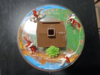 Trompo giratorio antiguo de juguete. Años 60/70
