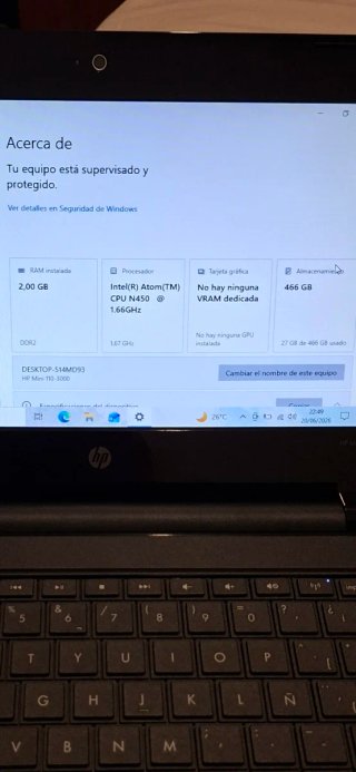 HP Mini con disco rigido da 500 GB
