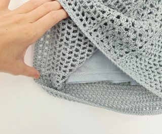 Mini abito crochet blu Zara