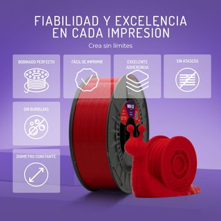 WINKLE filamento PLA HD rojo brillante