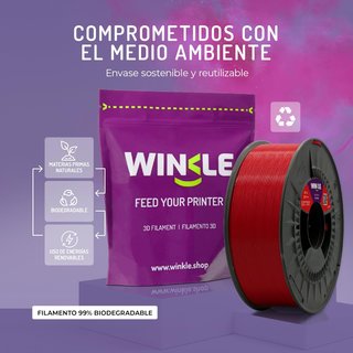 WINKLE filamento PLA HD rojo brillante