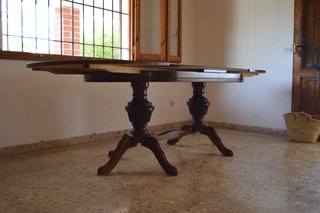 Mesa comedor vintage extensible madera