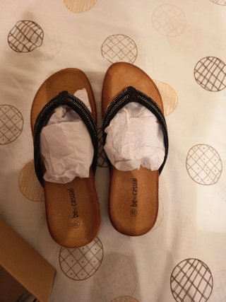 Sandalias Be Casual Negras Talla 38