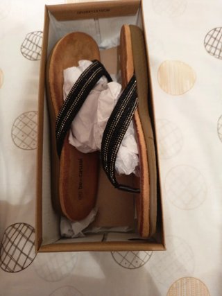 Sandalias Be Casual Negras Talla 38