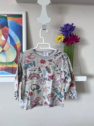 Camiseta infantil Zara estampada Talla 86 cm