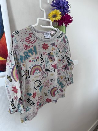 Camiseta infantil Zara estampada Talla 86 cm