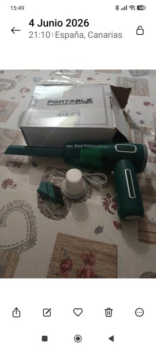 Aspiradora portátil verde