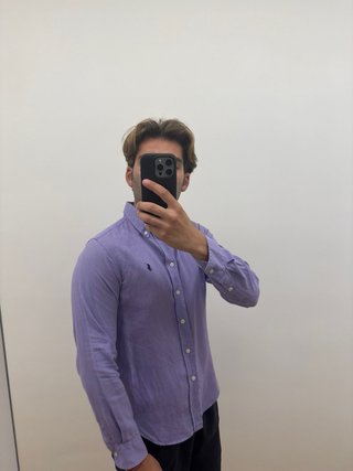 Camicia Ralph Lauren 100% Lino Viola