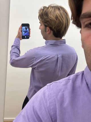 Camicia Ralph Lauren 100% Lino Viola
