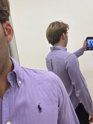 Camicia Ralph Lauren 100% Lino Viola