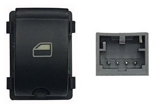 Boton Elevalunas Delantero Derecho + Trasero Derecho Ó Izquierdo (Negro) /Blanco) (4Pins) para Audi A4 2004 y TT 2006 y Seat EXEO 2009