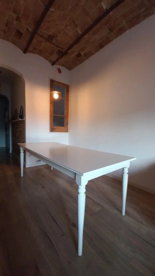 Mesa extensible ROSENTORP blanca 155/215x87 cm