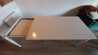 Mesa extensible ROSENTORP blanca 155/215x87 cm