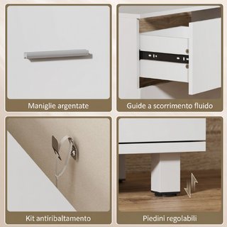 Mobile Sottolavabo Moderno con 2 Cassetti e Diviso