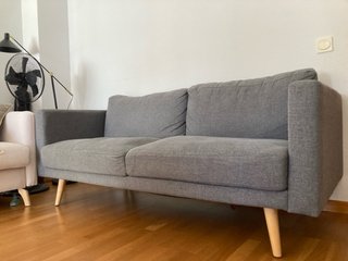 Sofá 3 plazas gris Habitat