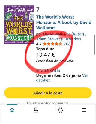 (8-12)Lote 6xlibros David Walliams World's Worst