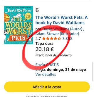 (8-12)Lote 6xlibros David Walliams World's Worst