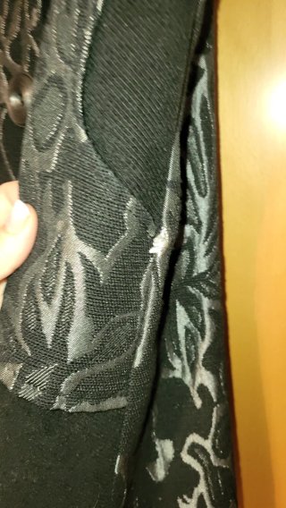 Abrigo negro y gris talla L