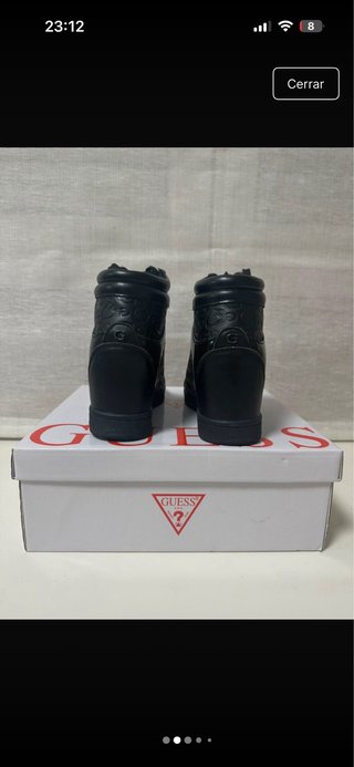 Zapatillas Guess Tacón Camuflado Negras