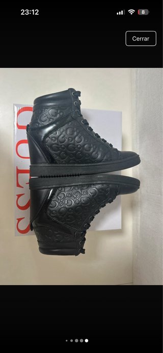 Zapatillas Guess Tacón Camuflado Negras
