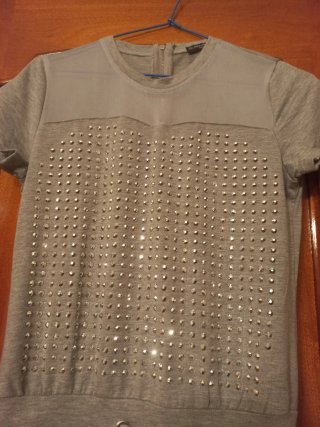 Mono gris con tachuelas